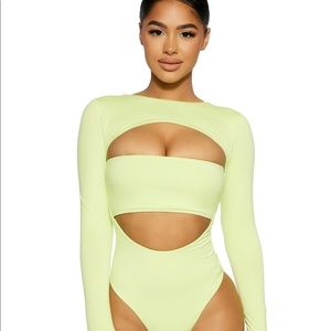 NWT Naked Wardrobe Bandeau Butter Bodysuit
